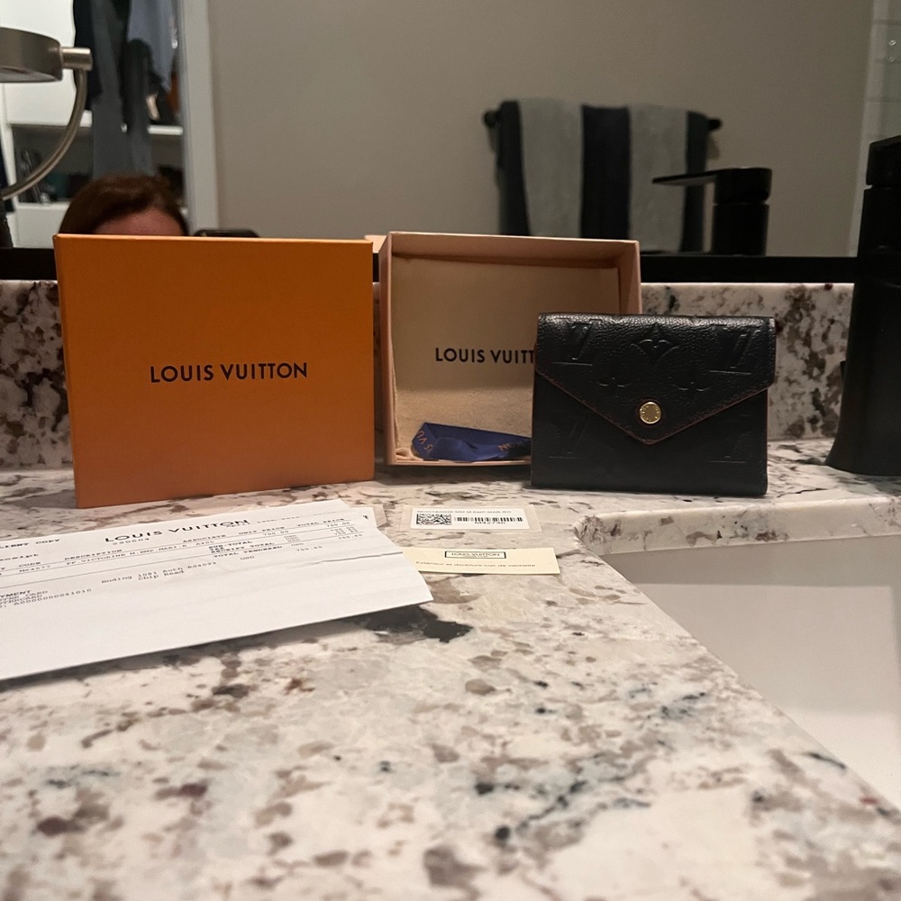 Louis Vuitton Marine/Rouge Monogram Empreinte Victorine wallet